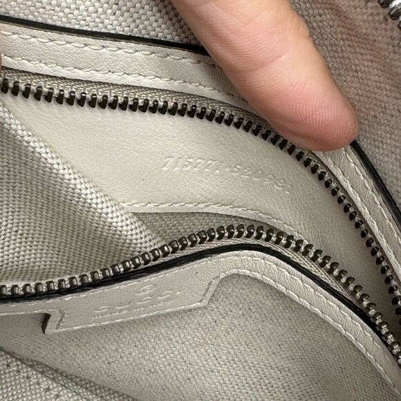 Gucci Web Mini Bowling Leather Bag 715771 White - Picture 12 of 13